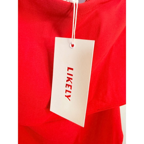 Likely Driggs Strapless Dress Scarlet Red Size 8 NWT - Picture 4 of 10